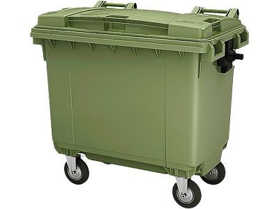 Мусорный контейнер на колёсах (660 л) (2) зеленый, арт. MGB-660 (2) зеленый, код: 13673
