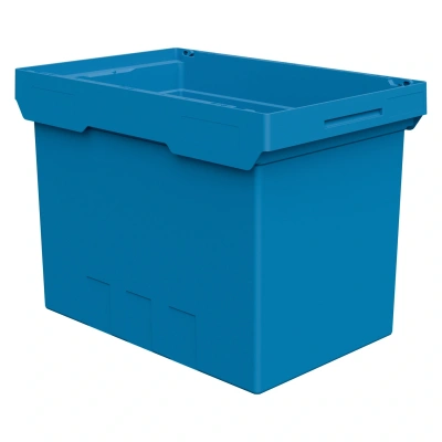 Вкладываемый контейнер INSTORE KV-6442 600x400x420 мм голубой со сплошным дном