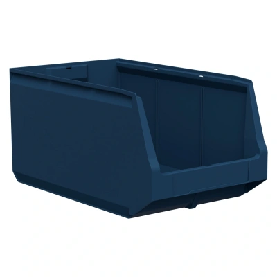 Складской лоток Logic Store 500х300х250 мм синий индиго с отверстиями для перегородок N1 (12.407.1)