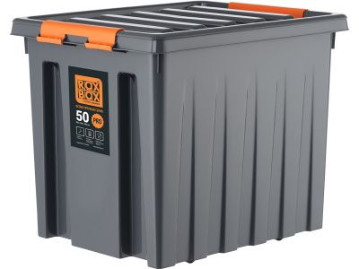 Ящик сплошной 500×390×390 мм, объем 50 л., арт.: Rox Box PRO 50, антрацит, код: 25341