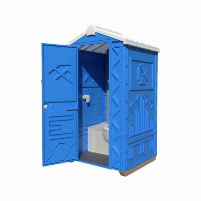 Мобильная туалетная кабина Стандарт Плюс в разборе синяя