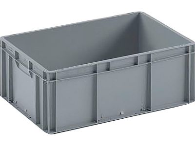 Ящик сплошной 600×400×220 мм, объем 44 л., арт.: ЕС 6422.2, серый, код: 24781