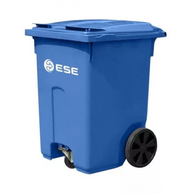 Евроконтейнер Ese 370 л. на трех колесах синий