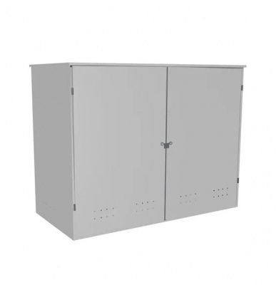 Шкаф для двух газовых баллонов на 27л 700x740x385 мм Светло-серый