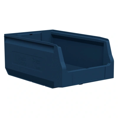 Складской лоток Logic Store 350x225x150 мм синий индиго с отверстиями для продольной перегородки