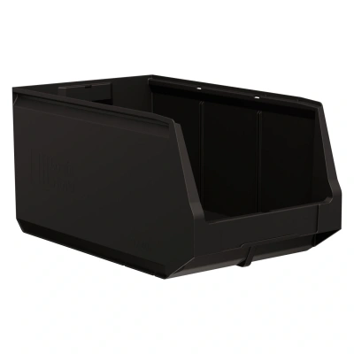 Складской лоток Logic Store 500х300х250 мм чёрный ЭКО с отверстиями для перегородок N1 (12.407.1)