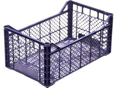 Ящик перфорированный 500×300×220, арт.: 103-220, объём 26.4, чёрный, код: 24461