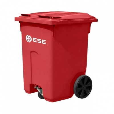 Евроконтейнер Ese 370 л. на трех колесах красный