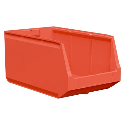 Складской лоток Logic Store 500х300х250 мм красный с отверстиями для перегородок N1 (12.407.1)