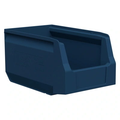 Складской лоток Logic Store 250х150х130 мм синий индиго с наклейкой 50х70 мм сбоку