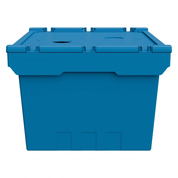 Вкладываемый контейнер INSTORE KV-6442 600х400х420 мм голубой со сплошным дном и распашной крышкой