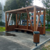Навес теневой тип 5 Стандарт (со стенкой)