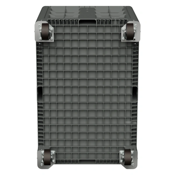 Большой контейнер 1200x800x920 мм iBOX светло-серый со сплошными стенками и дном, на колёсах