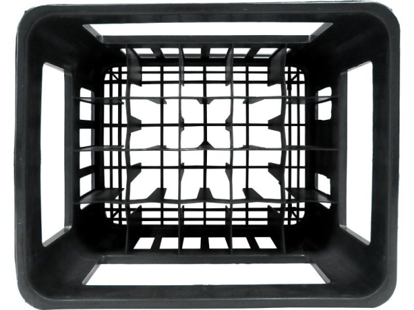 Ящик перфорированный 420×340×270, арт.: 419, объём 38.56, чёрный, код: 00430