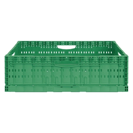 Складной ящик FC-6418 600х400х180 мм зелёный перфорированный