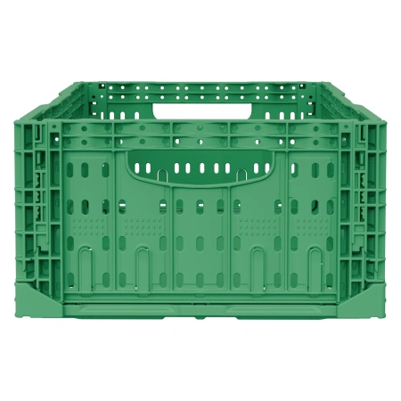 Складной ящик FC-4317 400х300х170 мм зелёный перфорированный