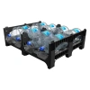 Пластиковый паллет BottleRack 1200х1000х380 мм чёрный ЭКО перфорированный на ножках с бортиком для бутылей