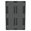 Пластиковый паллет 1200x800x160 мм серый перфорированный на 3-х полозьях с бортиком
