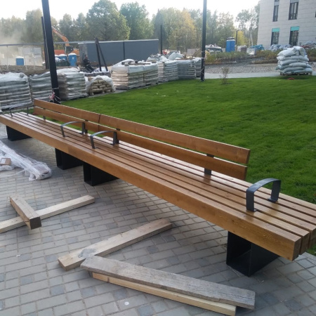Скамейка стальная «Лондон» 3,0 м