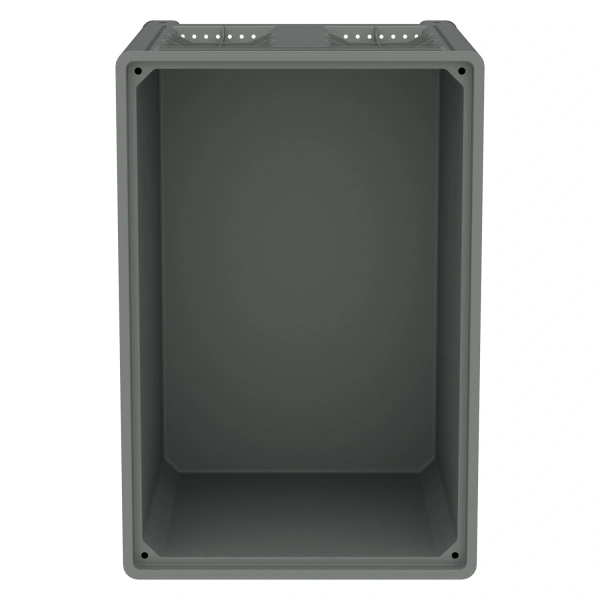 Большой контейнер 1200x800x800 мм iBOX светло-серый со сплошными стенками и дном, на полозьях