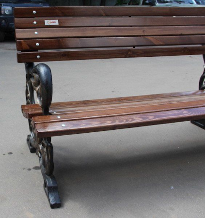 Скамейка чугунная «Жасмин» 3,0 м (3 опоры)