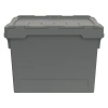 Вкладываемый контейнер INSTORE KV-6442.1 600х398х420 мм серый со сплошным дном и распашной крышкой