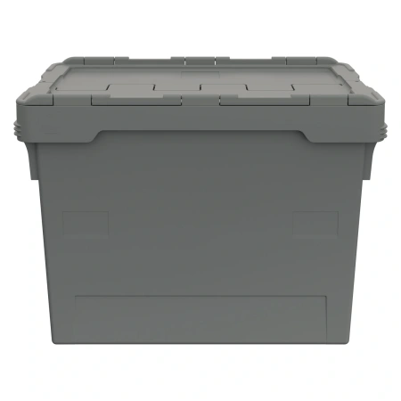 Вкладываемый контейнер INSTORE KV-6442.1 600х398х420 мм серый со сплошным дном и распашной крышкой