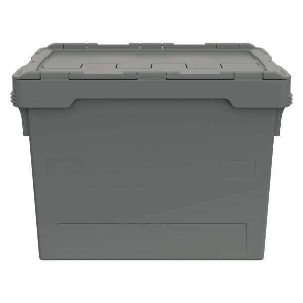 Вкладываемый контейнер INSTORE KV-6442.1 600х398х420 мм серый со сплошным дном и распашной крышкой