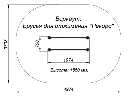 Воркаут «Брусья для отжимания Рекорд»