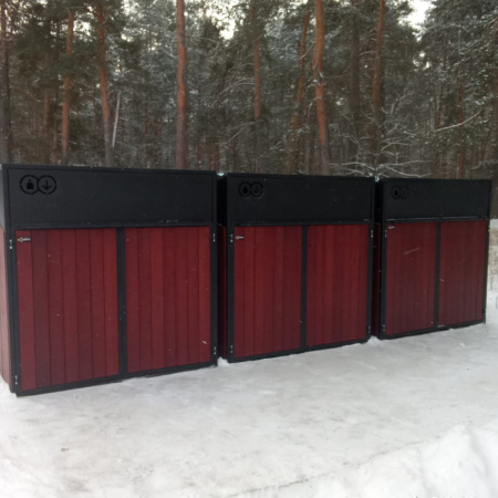 Контейнерный шкаф «Модуль XL» Сталь, сосна