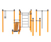 Воркаут «Комплекс канат, кольца, шведская стенка, 3 турника, брусья и наклонная скамья Борец»