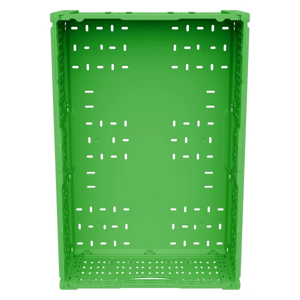 Складной ящик FC-6418 600х400х180 мм салатовый перфорированный