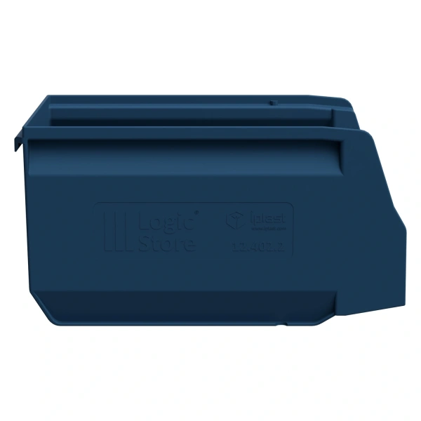 Складской лоток Logic Store 250х150х130 мм синий индиго с наклейкой 50х70 мм сбоку