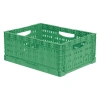 Складной ящик FC-4317 400х300х170 мм зелёный перфорированный