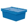 Вкладываемый контейнер INSTORE KV-6422 600х400х245 мм голубой со сплошным дном и распашной крышкой