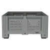 Большой контейнер 1130x1130x580 мм iBOX светло-серый c перфорированными стенками и дном, на ножках