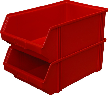 Ящик сплошной 500×310×183 мм, объем 28.37 л., арт.: 7965, красный, код: 00569