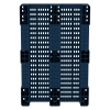 Пластиковый паллет 1200x800x150 мм синий индиго перфорированный на 3-х полозьях с бортиком