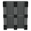 Пластиковый паллет 1200x1000x150 мм серый перфорированный на 3-х полозьях без бортика