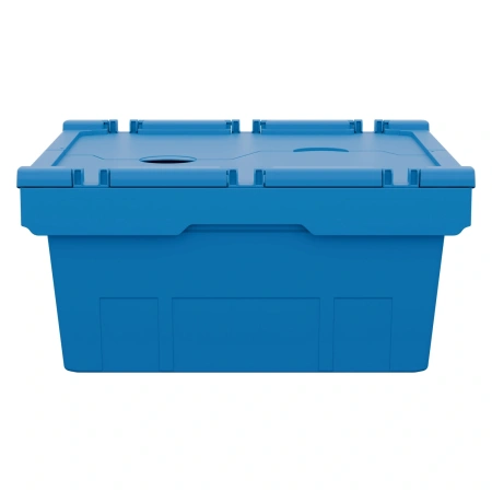 Вкладываемый контейнер INSTORE KV-6427 600х400х297 мм голубой со сплошным дном и распашной крышкой