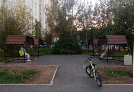 Садово-парковые качели «Грани Вуд» Лиственница