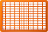 Ящик перфорированный 600×400×150, арт.: 418, объём 28, оранжевый, код: 13434