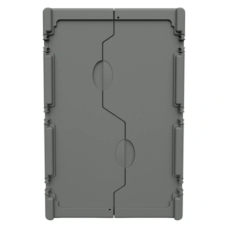 Вкладываемый контейнер INSTORE KV-6442 600х400х420 мм серый со сплошным дном и распашной крышкой