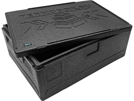 Контейнер 600х400х320 84л. изотермический, с датчиком температуры, с крышкой, плотность 55, код: 40423