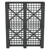 Пластиковый паллет 1200x1000x145 мм серый перфорированный на 3-х полозьях с бортиком