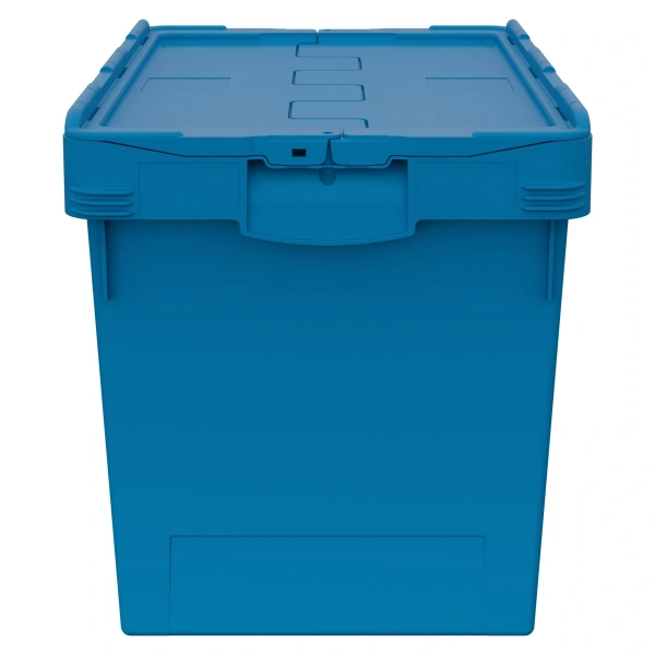 Вкладываемый контейнер INSTORE KV-6442.1 600х400х420 мм голубой со сплошным дном и распашной крышкой