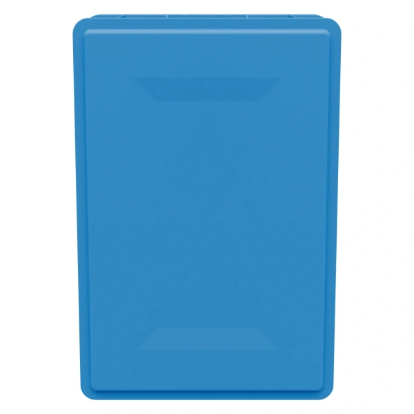 Пищевой ящик универсальный FK-6420 600х400х200 мм голубой ЭКО со сплошными стенками и дном