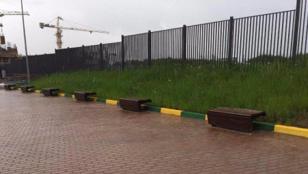 Скамейка стальная «Пифагор» без спинки 6,0 м