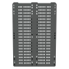 Пластиковый паллет 1200x800x150 мм серый перфорированный на 3-х полозьях без бортика