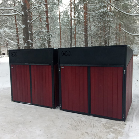 Контейнерный шкаф «Модуль XL» Сталь, сосна